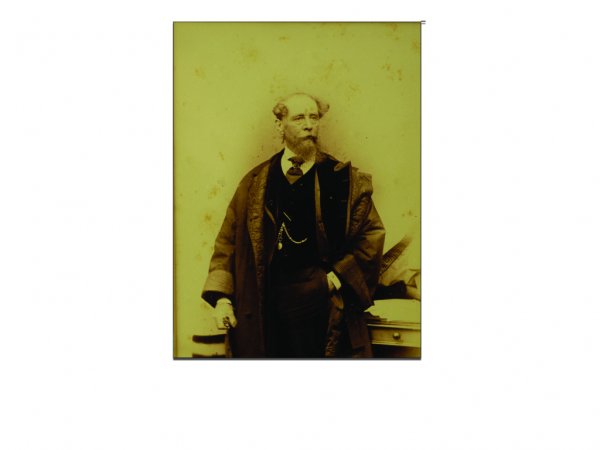G80 - BOGARDUS: CABINET CARD OF CHARLES DICKENS