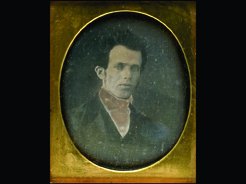 D256 - ANSON CLARK (WEST STOCKBRIDGE, MA): Edward Clark, Son of Daguerreotypist. Sixth plate daguerreotype. Circa 1843. Custom wood frame and octagonal mat.