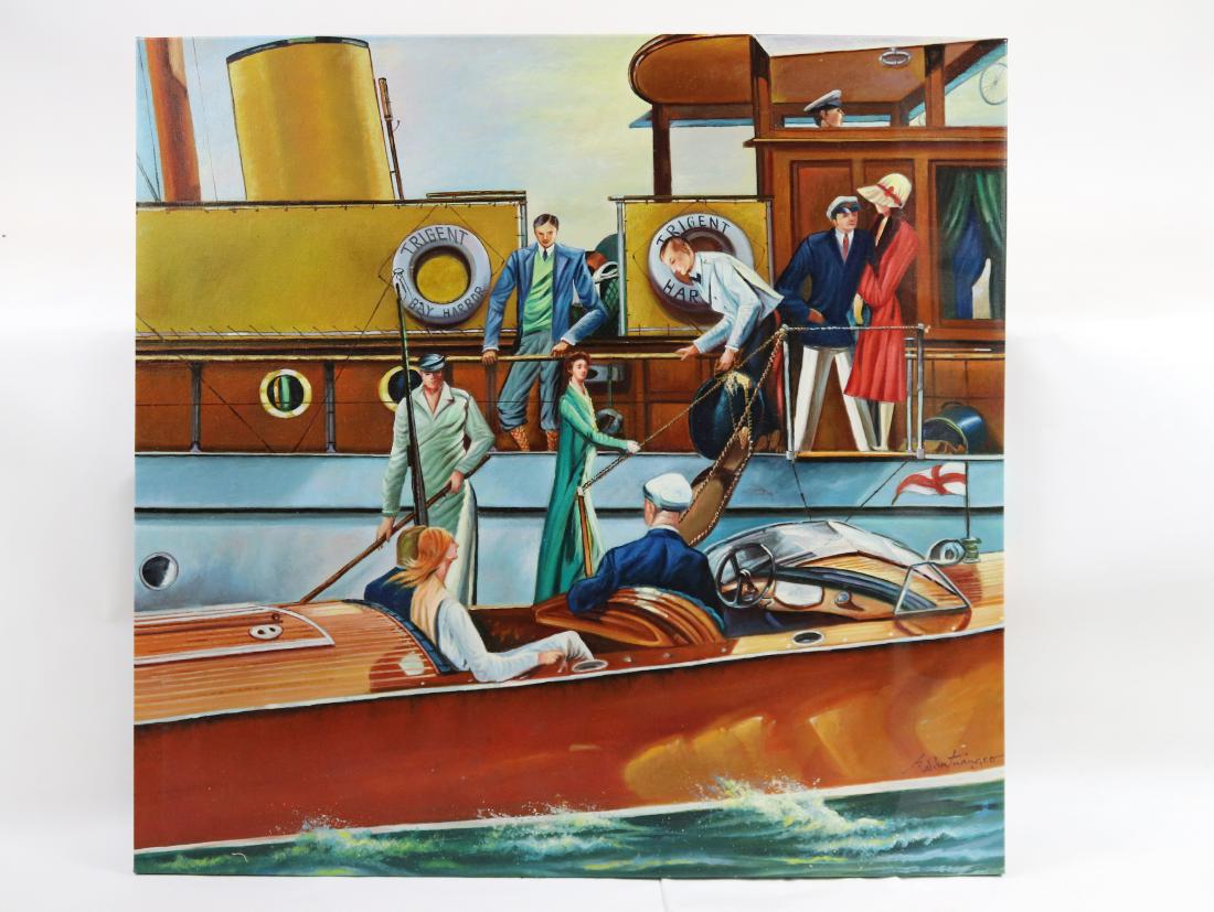 Large Painting of the Yacht Trigent (1 of 7)