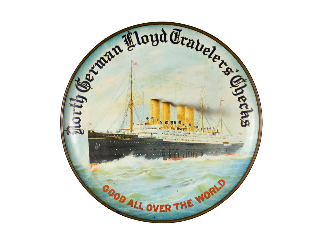 Tin Shield for North German Lloyd Travelers Checks (1 of 6)