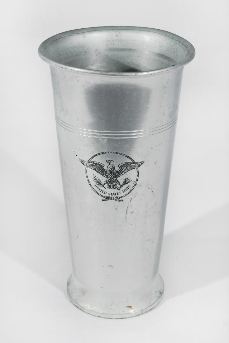 United States Lines Aluminum Flower Vase (1 of 2)