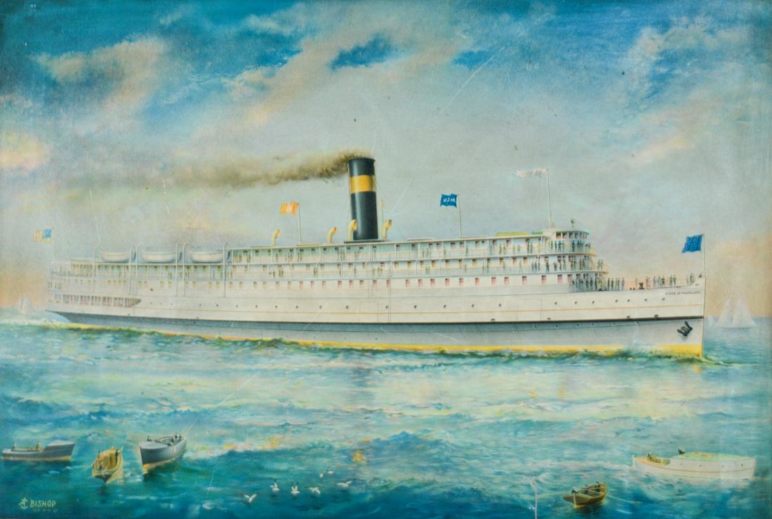 S.S "State of Maryland" Print on Tin (1 of 9)