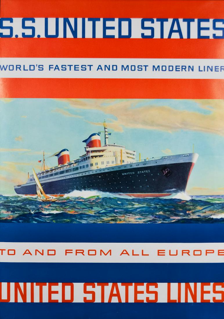 United States Lines Lithograph Poster (1 of 6)