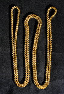 Santa Margarita Gold Chain Recovered by Mel Fisher: Gold chain, 55" long, recovered from the Santa Margarita shipwreck with a Motivation Inc. certificate, signed by Kim Fisher, son of Mel Fisher. Recovered by the vessel the "Blue Water Rose" on June 11