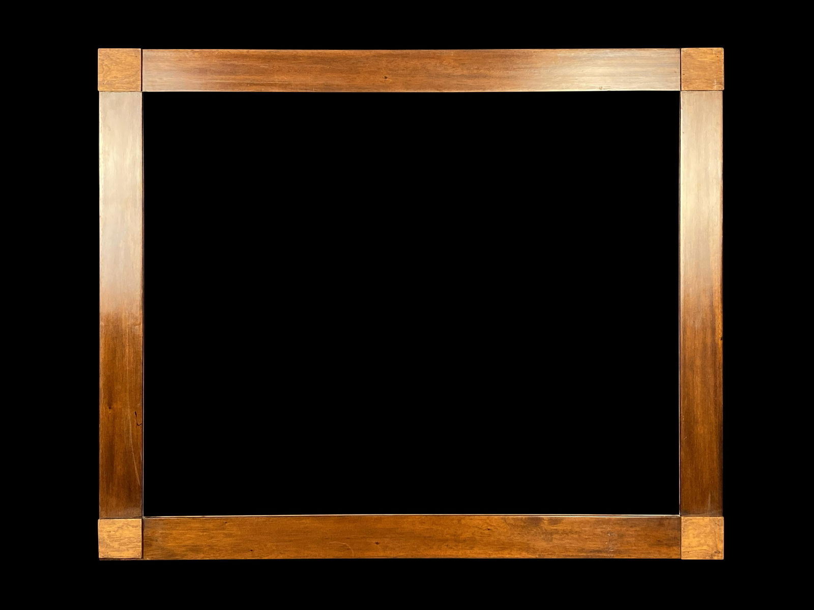 Eli Wilner Frame, Biedermeier Style Ex. Hicks: Eli Wilner, Biedermeier American 19th c. Style Frame Ex. Edward Hicks Shaped and stained wood with block corner accents. Based on an American early 19th-century period frame. This frame style was use