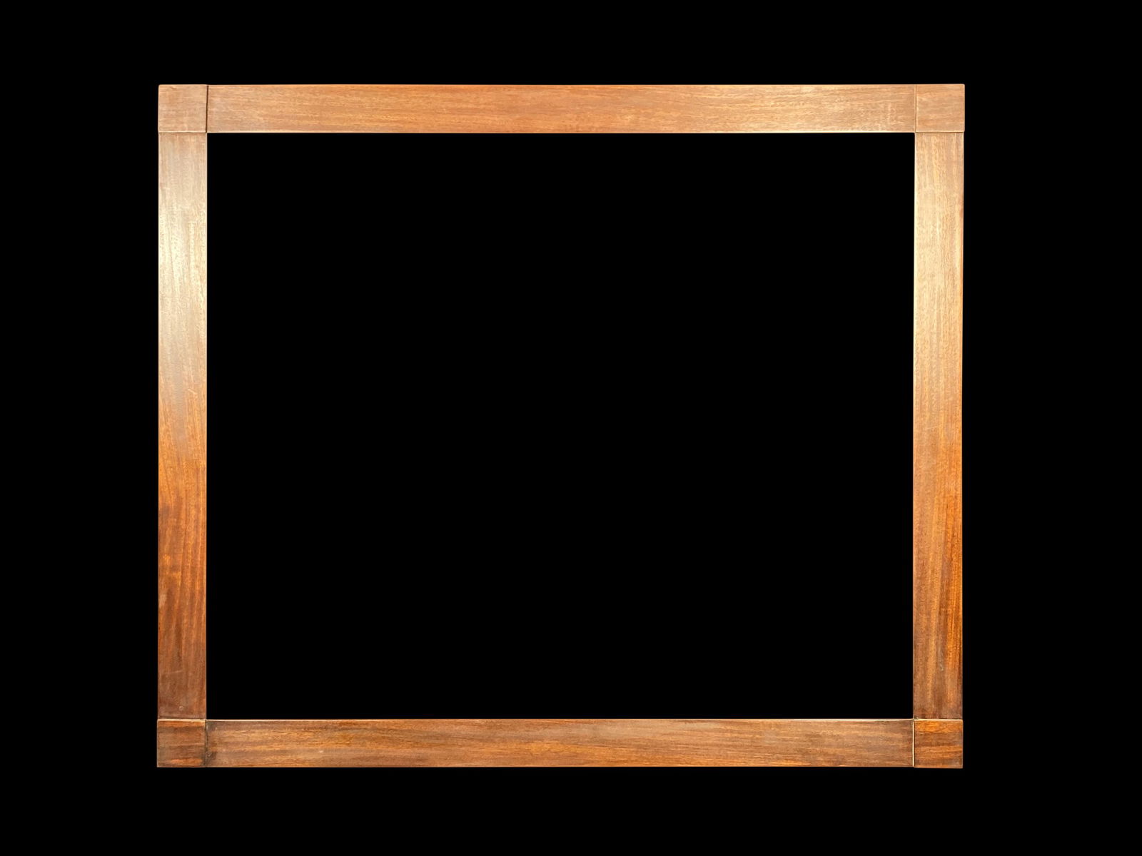 Eli Wilner Frame, American 19th c. Style Ex. Hicks: Eli Wilner Frame, American 19th Century Style Frame Ex. Edward Hicks Shaped and stained wood with block corner accents Based on an American 19th-century period frame. As opposed to mass-produced fram