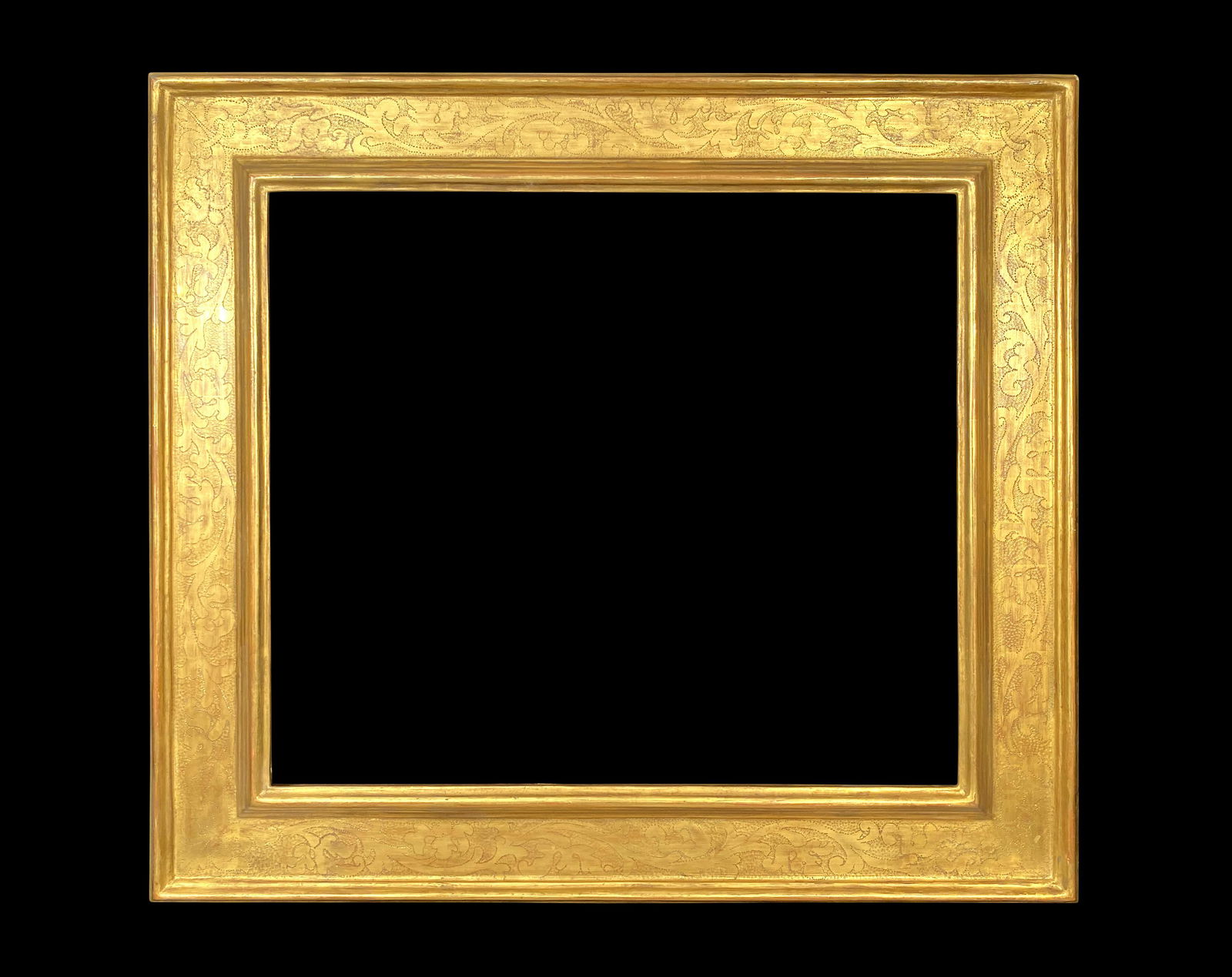 Eli Wilner Frame, Italian 17th Century Style: Eli Wilner Frame, Italian 17th Century Style Frame Shaped and gilded wood with incised decoration and punchwork. Based on an Italian 17th century period frame. As opposed to mass-produced frames, orig