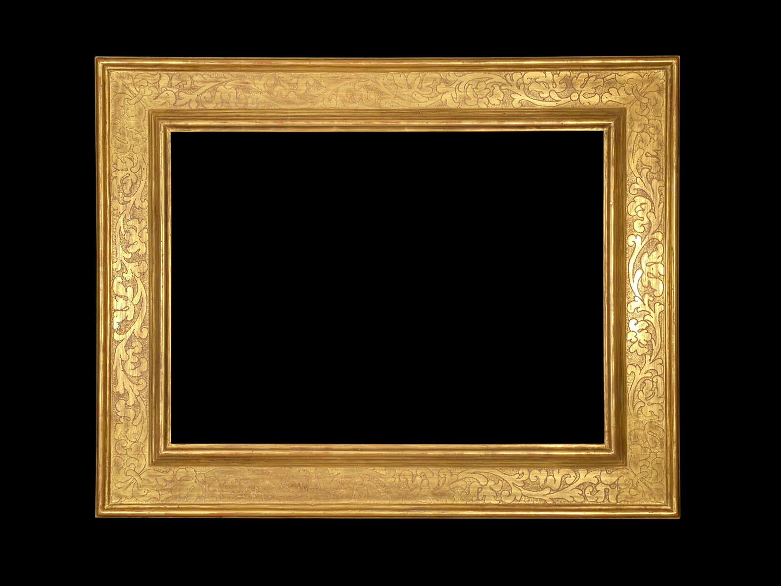 Eli Wilner Frame, 17th c. Style Ex.Van Dyck: Eli Wilner Frame, Italian 17th Century Style Frame Ex. Sir Anthony Van Dyck Shaped and gilded wood with incised decoration and punchwork. Based on an Italian 17th-century period frame. As opposed to m