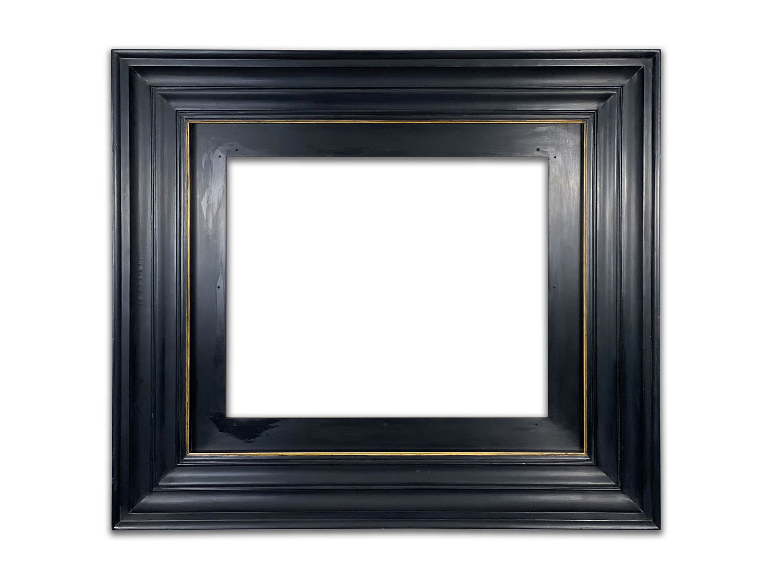 Eli Wilner Frame, 19th Century Style, Ex. Picasso: Eli Wilner Frame, 19th Century Style Frame, Ex: Picasso, Buste de Femme au Chapeau, 1939 Shaped, painted, and gilded frame Based on a 19th century style frame. This frame includes a strainer designed