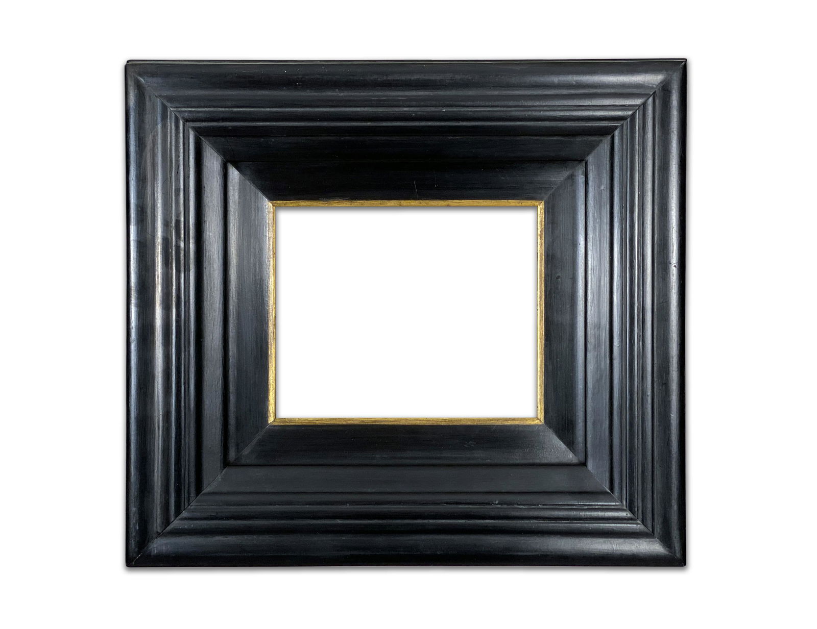 Eli Wilner Frame, Euro 20th c. Style Ex. Magritte: Eli Wilner Frame, European 20th Century Style Frame Ex. Rene Magritte "La Voix du Sang" Shaped and painted frame with a gilded sight edge. Based on a European 20th century period frames. As opposed to