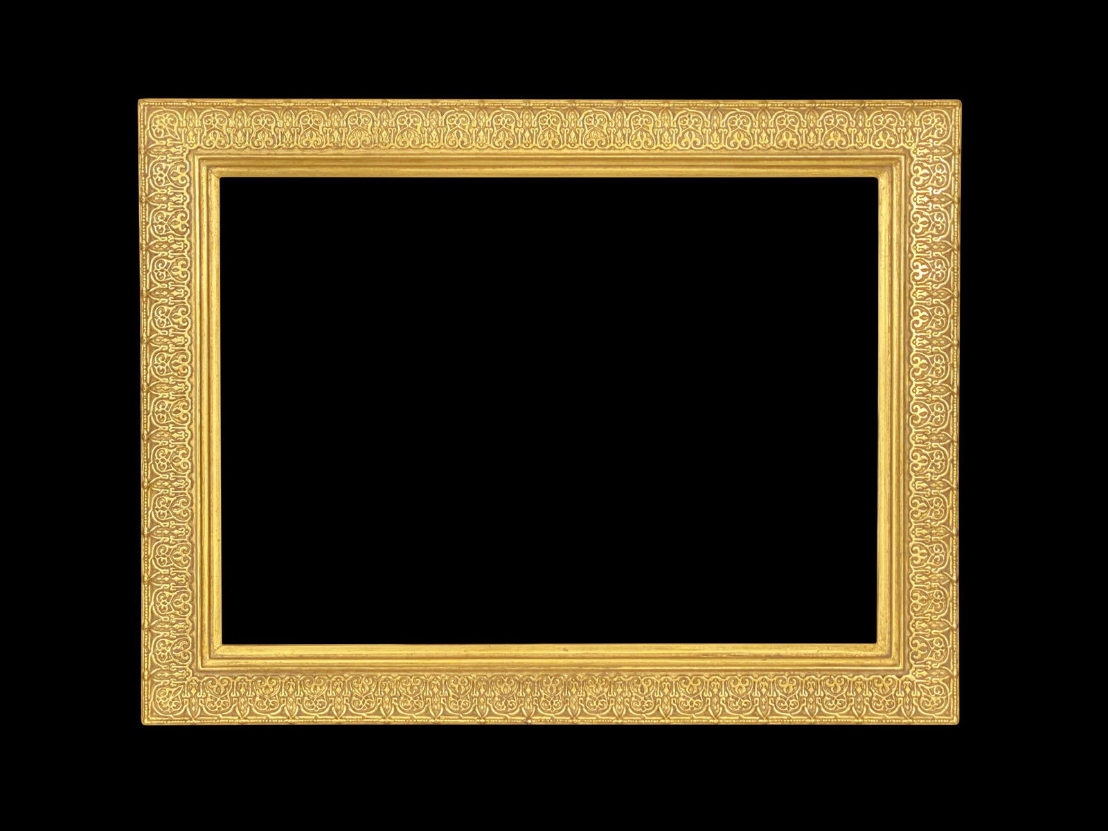 Eli Wilner Frame,19th Century Orientalist Style: Eli Wilner Frame, Ornamented and Gilded, 19th Century Orientalist Style Frame Applied ornament and gilded frame Based on a 19th Century Orientalist style frame. This frame is a minature version, a wid
