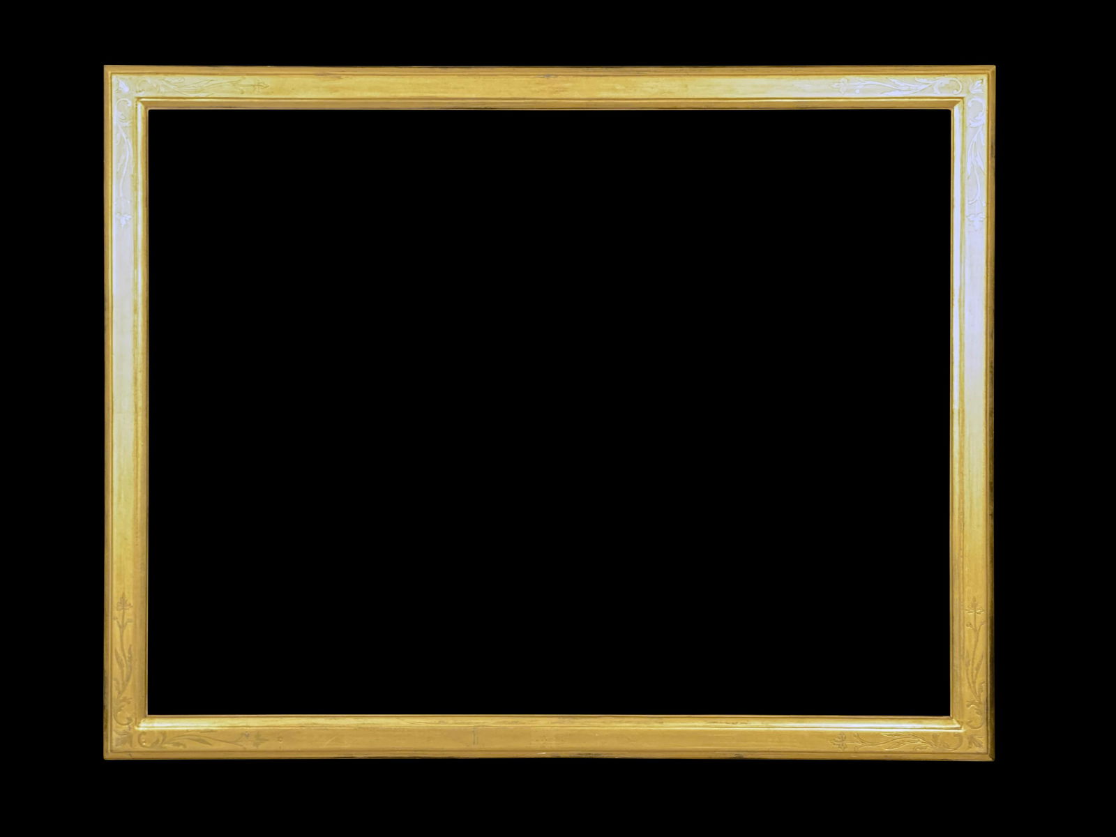 Eli Wilner Frame, American 19th c. Style Frame: Eli Wilner Frame, American 19th Century Style Frame Shaped and gilded with incised design. Based on an American late 19th-century period frame. As opposed to mass-produced frames, original Eli Wilner