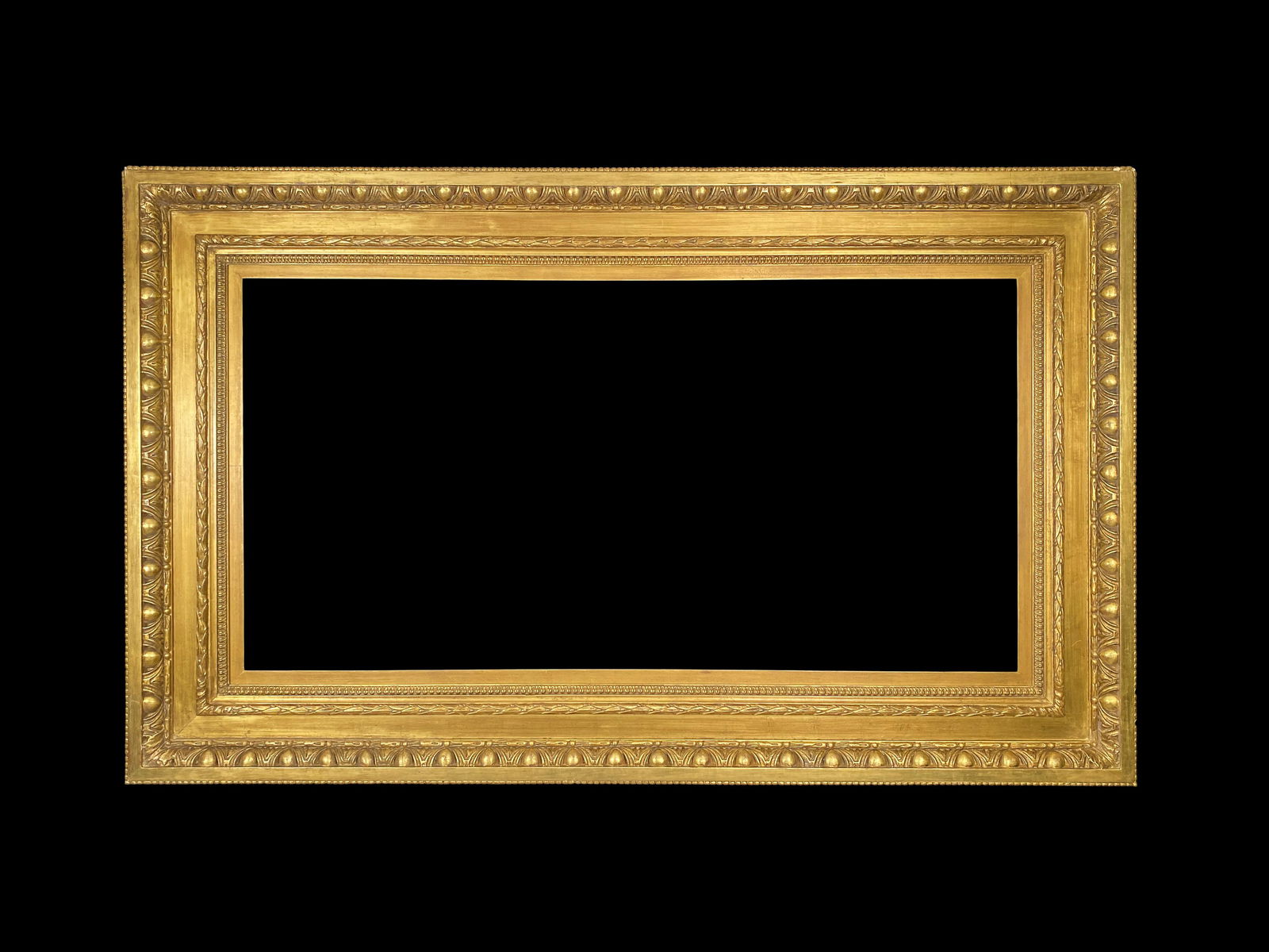 Eli Wilner Frame, European 19th Century Style: Eli Wilner Frame, Egg and Dart, European 19th Century Style Frame Applied ornament and gilded frame Based on a European 19th century period frame. A similar frame was used by Wilner for a painting by