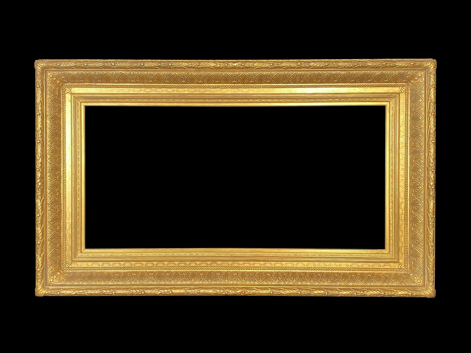 Eli Wilner Frame, Amer. c. 1870 Style Ex. Gifford: Eli Wilner Frame, American c. 1870 Style Frame Ex. Stanford Gifford "Tappan Zee" Applied ornament and gilded frame with incised decoration. Based on an American c.1870 period frame. As opposed to mass