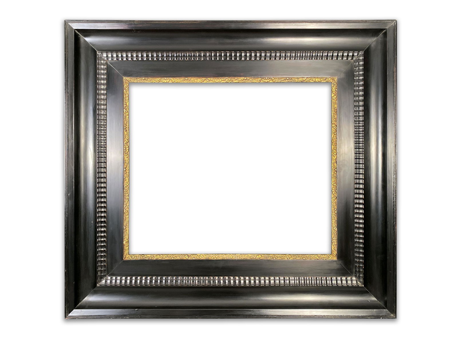 Eli Wilner Frame, Dutch 19th Century Style: Eli Wilner Frame, European 19th Century Dutch Style Frame Shaped and painted frame with gilded applied ornament liner. Based on a European 19th century Dutch style frame. As opposed to mass-produced f