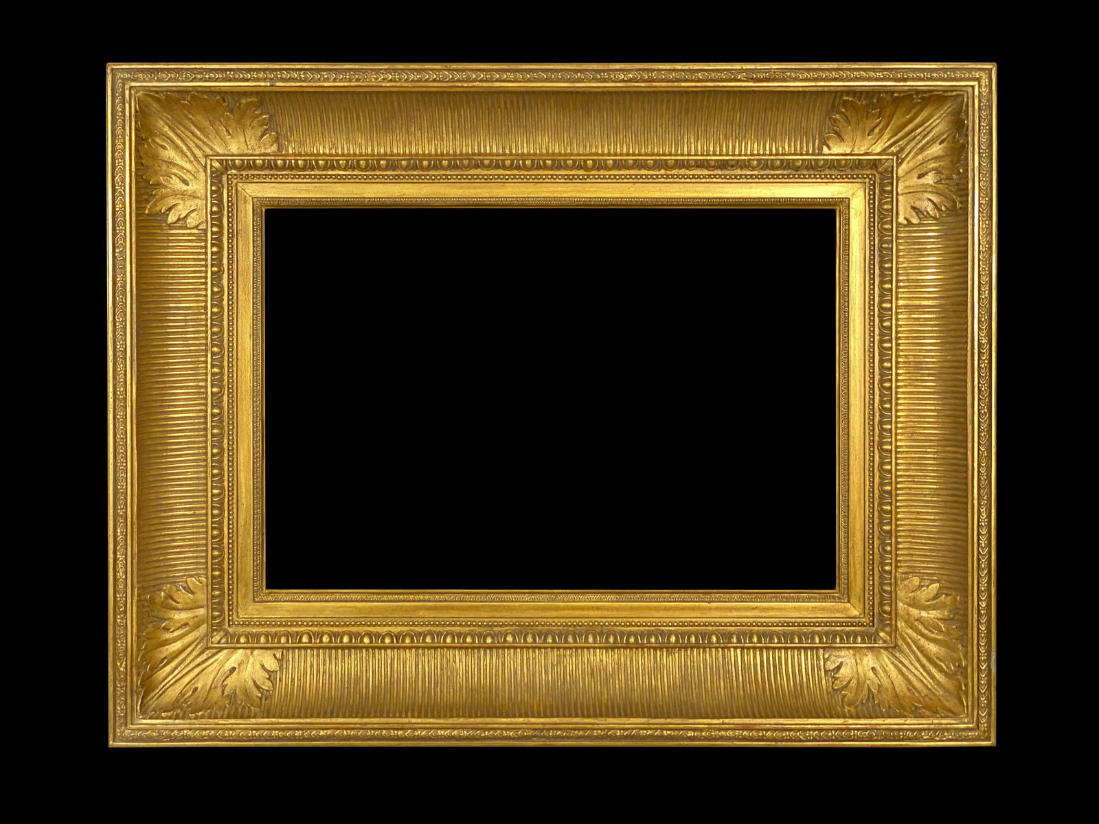 Eli Wilner Frame, European 19th Century Style: Eli Wilner Frame, European 19th Century Style Frame Applied ornament and gilded, fluted cove style frame Based on a European 19th century period frame. As opposed to mass-produced frames, original Eli