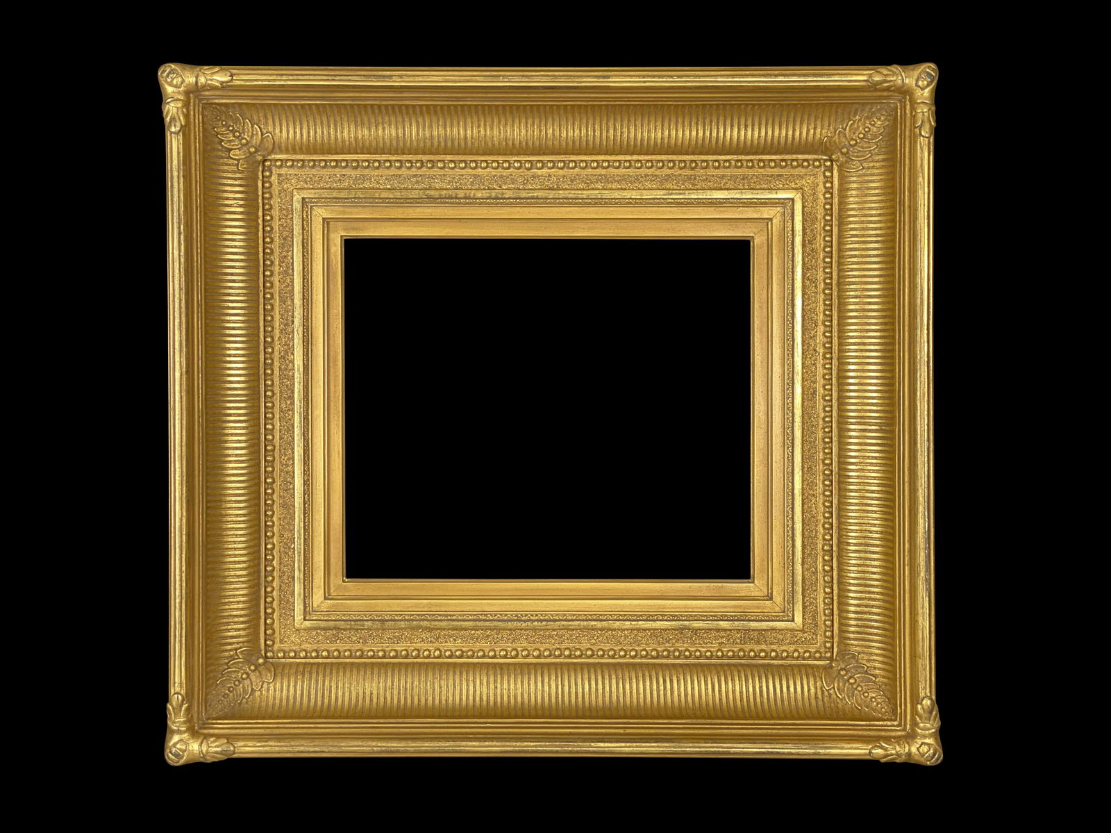 Eli Wilner Frame, American C. 1870 Style: Eli Wilner Frame, Fluted Cove American c. 1870 Style Frame Applied ornament and gilded frame American c. 1870 fluted cove style period frame. As opposed to mass-produced frames, original Eli Wilner ha