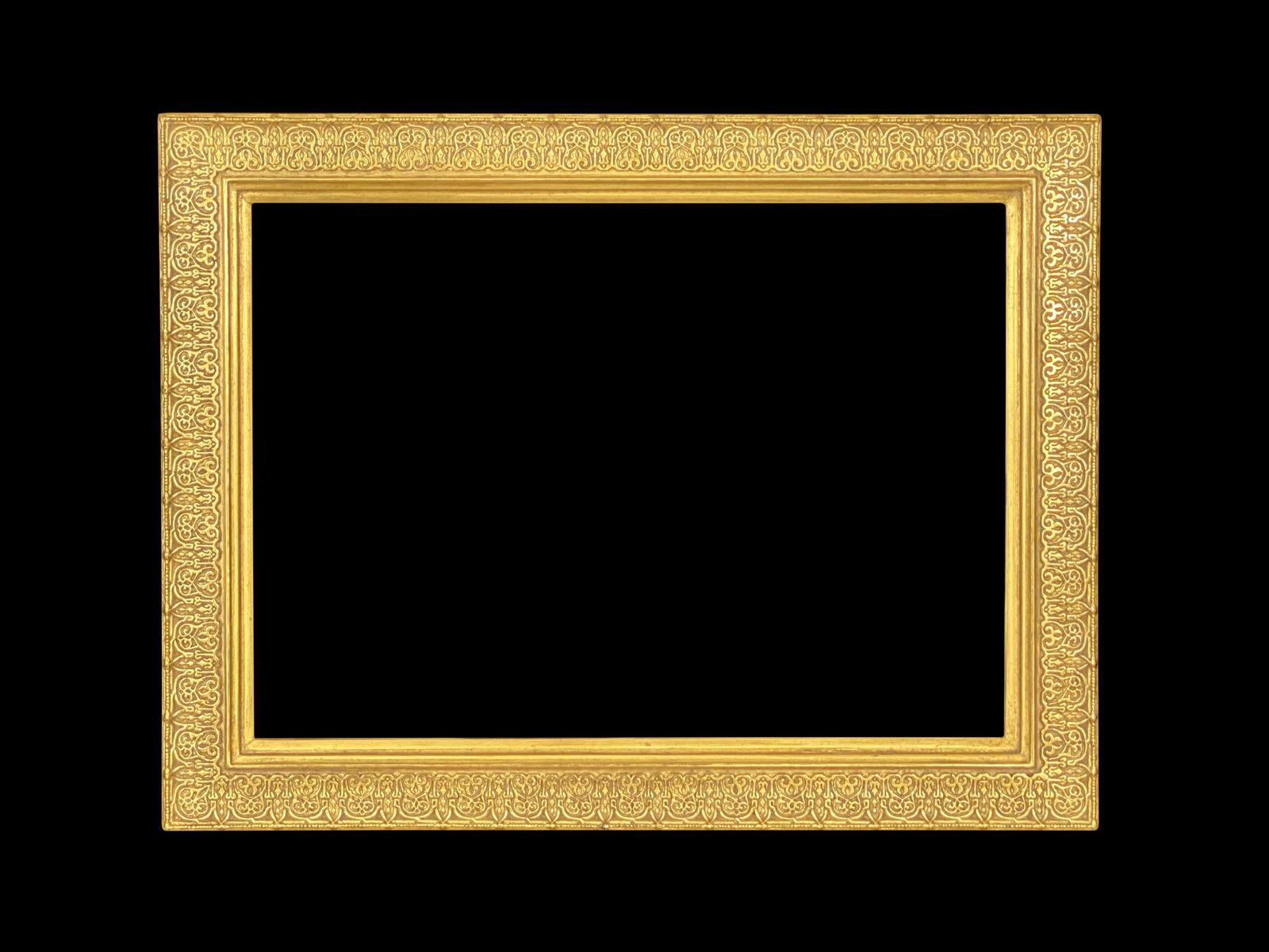 Eli Wilner Frame, 19th Century Orientalist Style: Eli Wilner Frame, Ornamented and Gilded, 19th Century Orientalist Style Frame Applied ornament and gilded frame Based on a 19th Century Orientalist style frame. This frame is a minature version, a wid