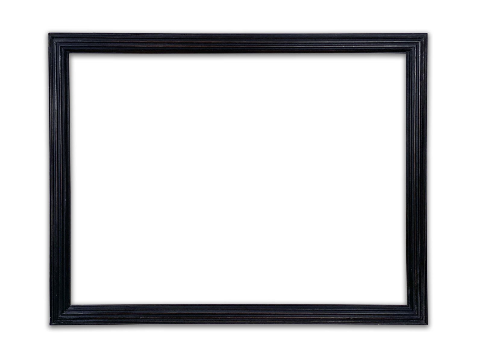 Eli Wilner Frame, Black Reeded 19th c. Style: Eli Wilner Frame, Black Reeded, European 19th Century Style Frame Shaped and painted frame Based on a European 19th century period frame. This black reeded frame is ideal for 19th and 20th century dra