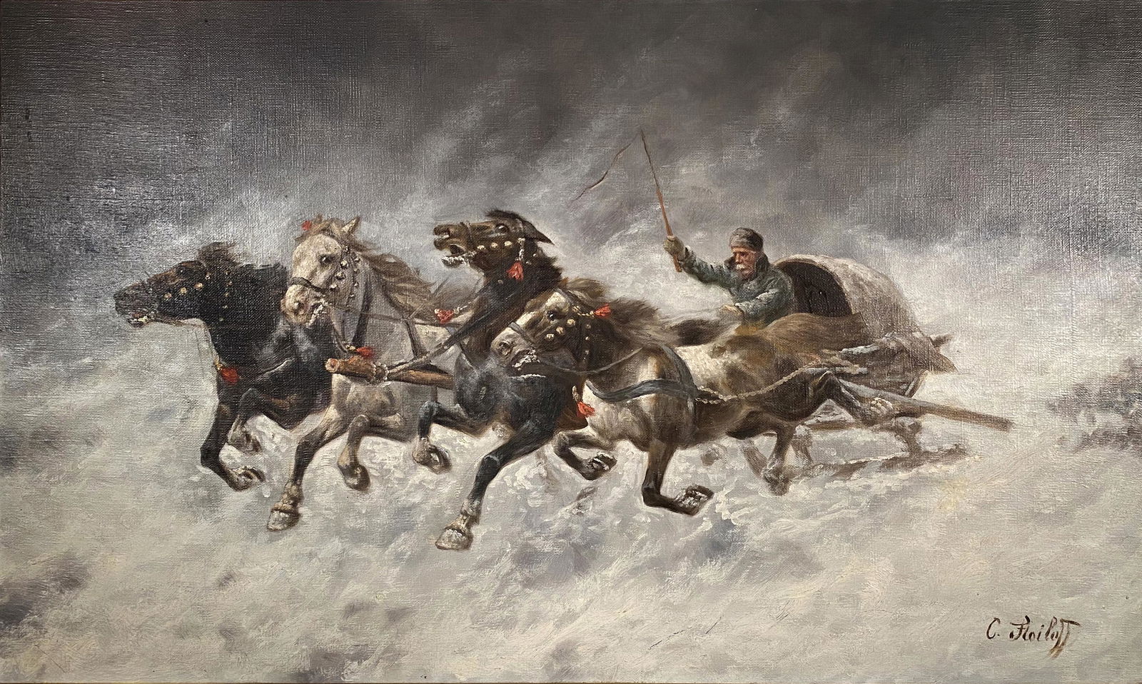 Adolf (Constantin) Baumgartner-Stoiloff, Horse Sleigh (1 of 8)