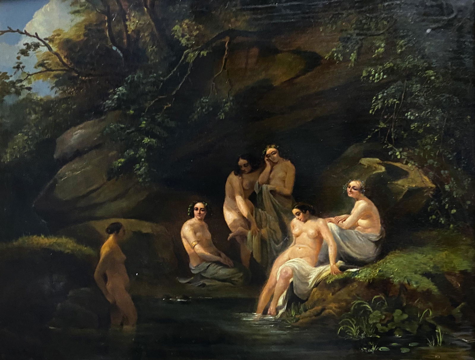 French School, c 1847, Venus and Her Nymphs Bathing (1 of 4)