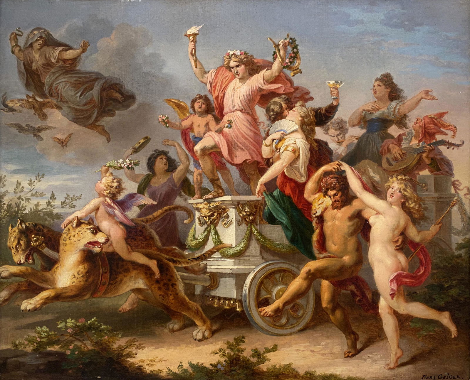 Karl Joseph Geiger, Bachuntenzug (A Baccanalian (1 of 7)