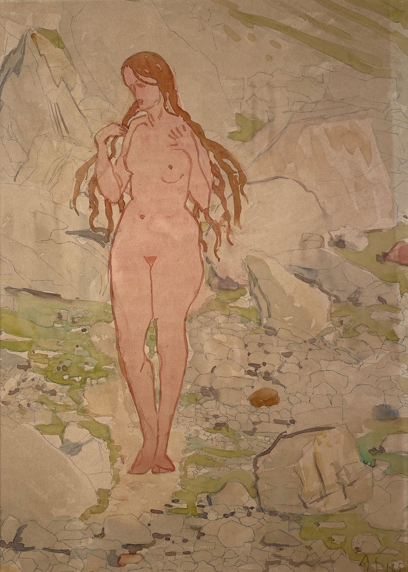 Albert Schmidt,  Woman Among Rocks (1 of 7)