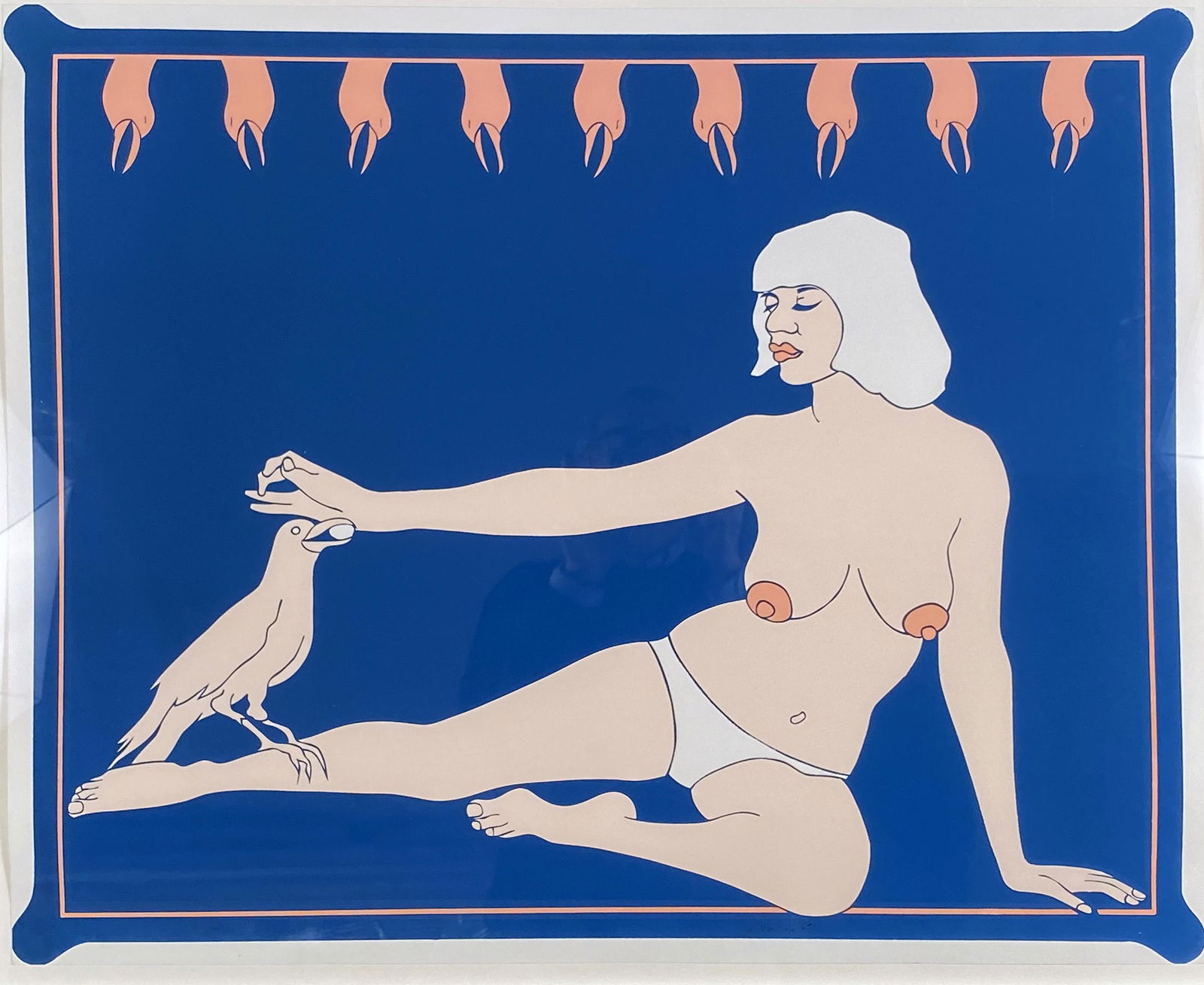 John Wesley, Bird Lady from 11 Pop Artists, Volume II: John Wesley (American, b. 1928) Bird Lady from 11 Pop Artists, Volume II Screenprint from a portfolio on eleven screenprints. Printed: Knickerbocker Machine & Foundry Inc. NY. 24" x 30" ; framed 26.5"