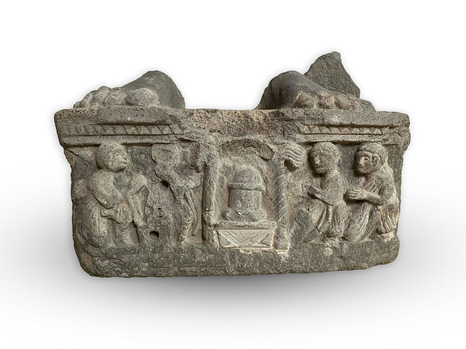 Grey Schist relief fragment, Likely 2nd/3rd century (1 of 6)