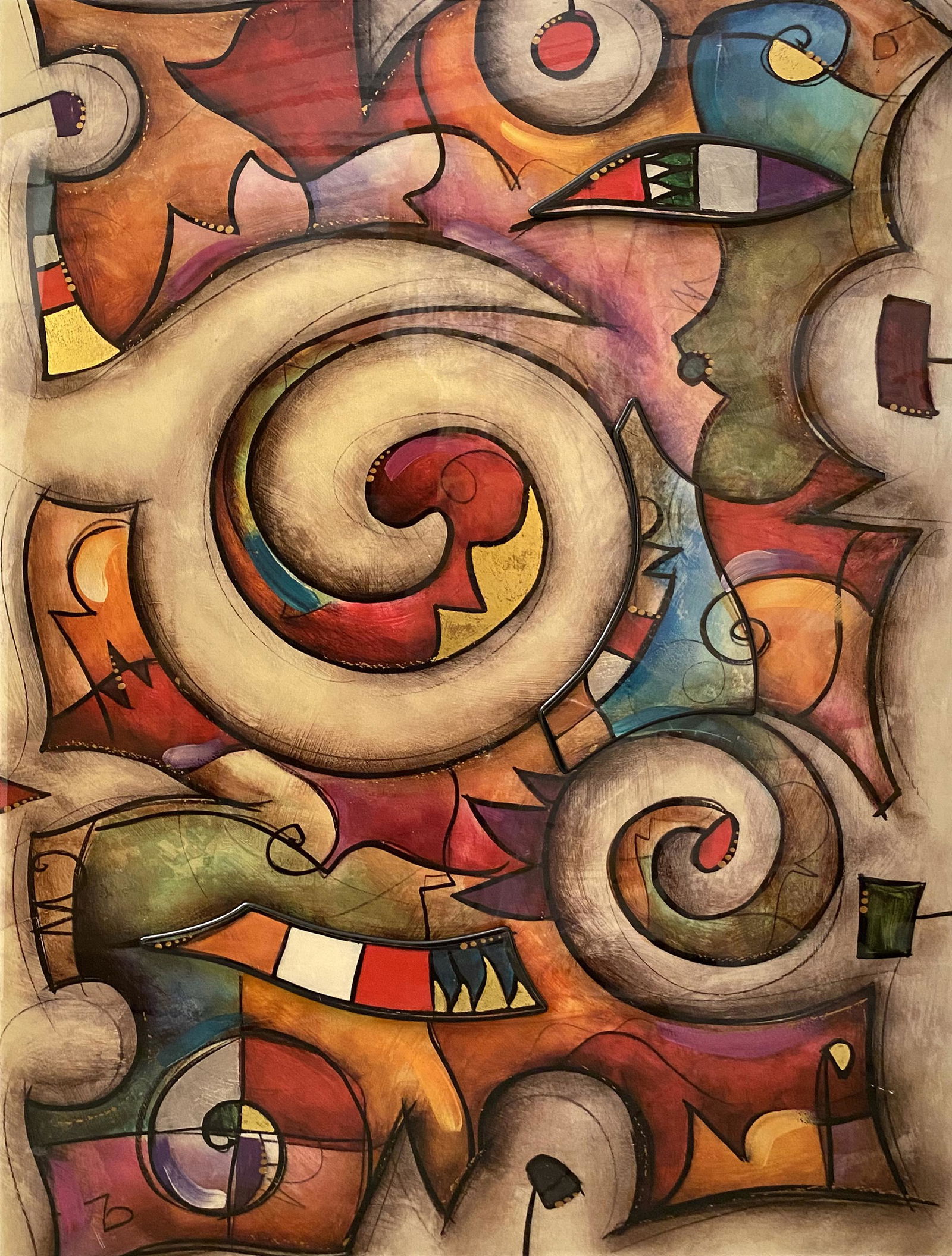 20th Century, Abstract Mixed Media Composition (1 of 6)