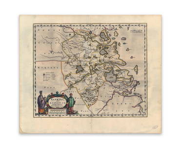 Blaeu, J. Nanking, sive Kiangnan, Imperii Sinarum: Blaeu, Joan Nanking, sive Kiangnan, Imperii Sinarum Provincia Nona 1655 Copperplate engraving; outline coloured Printed area: 49 x 40.5 cm x 19.2 x 15.9 in One map from a series of 15 provinces of