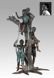 Kids and Tree Swing, Bronze ex. Michael Jackson