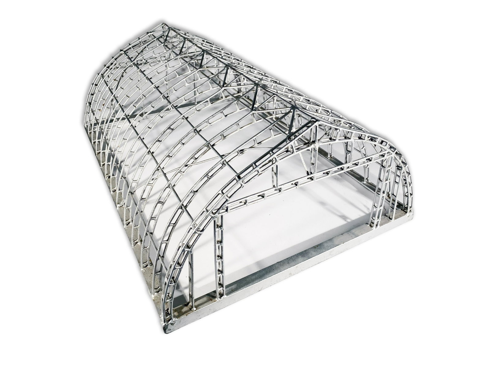 Extremely Rare Architectural Metal Model: Extremely Rare Architectural Metal Model The model was, in all likelihood, for a small aircraft hanger. 25" x 18" x 10" This is an unreserved auction with no minimums. This is an online only sale. Ite