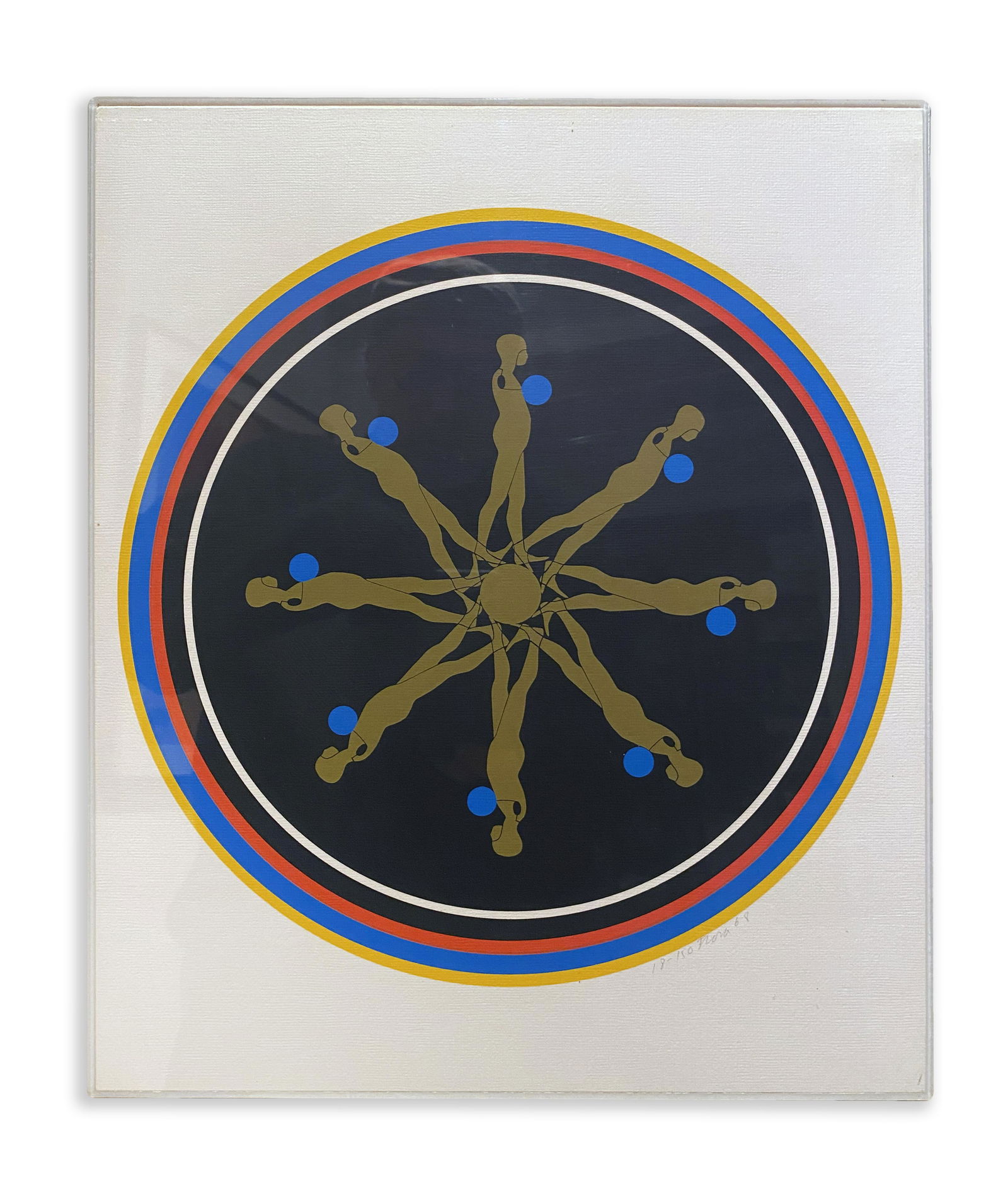 Ernest Trova, Falling Man: Ernest Trova, Falling Man One from "Falling Man: Six Prints" suite, serigraph on wove paper, 1968; signed, numbered, and dated by the artist in pencil, ed. #18/150, framed in lucite. Ernest Trova (192