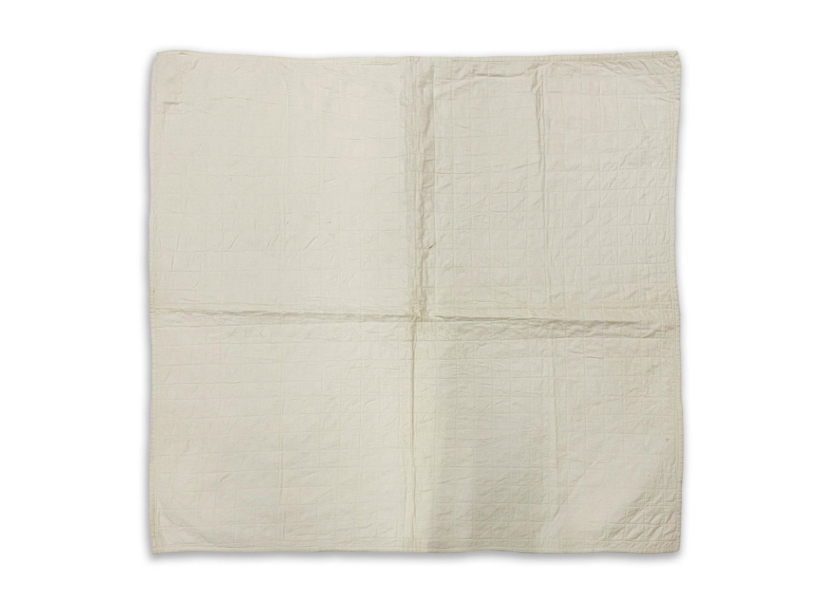 Finely Quilted White Crib Quilt: Finely Quilted White Crib Quilts These are rarely found. 35" x 32" This is an unreserved auction with no minimums. This is an online only sale. Items may be viewed upon appointment in New York City.