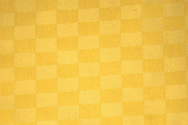Three Dozen New Yellow Jacquard Tablecloths: Three dozen new light yellow and cream jacquard checkered print tablecloths from Tavern on the Green. Square: 64" x 64"