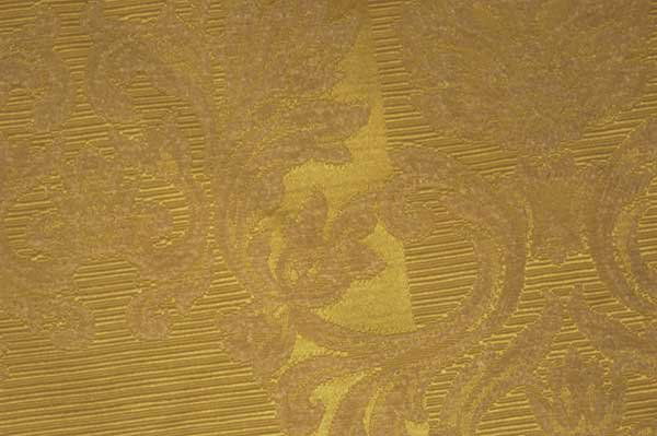 Four Dozen Russian Tea Room Tablecloths in Cappuccino: Four dozen cappuccino-colored jacquard tablecloths once used at the Russian Tea Room. Square: 90" x 90"