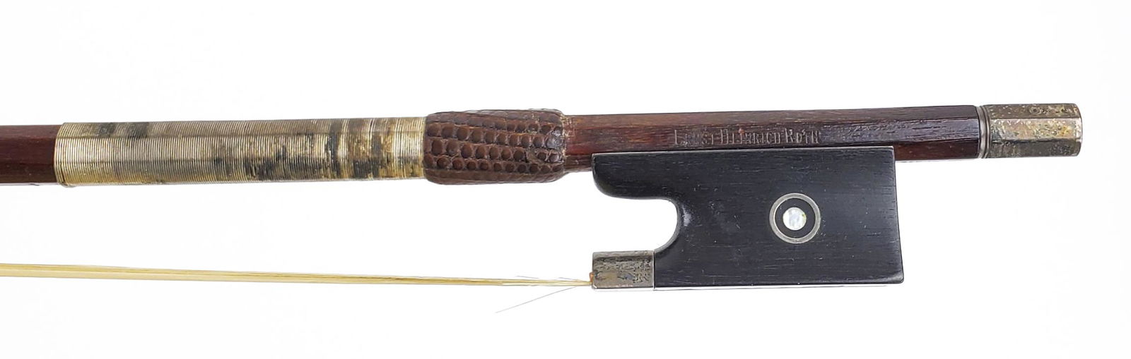 Silver-Mounted Viola Bow Branded Ernst Heinrich Roth (1 of 2)