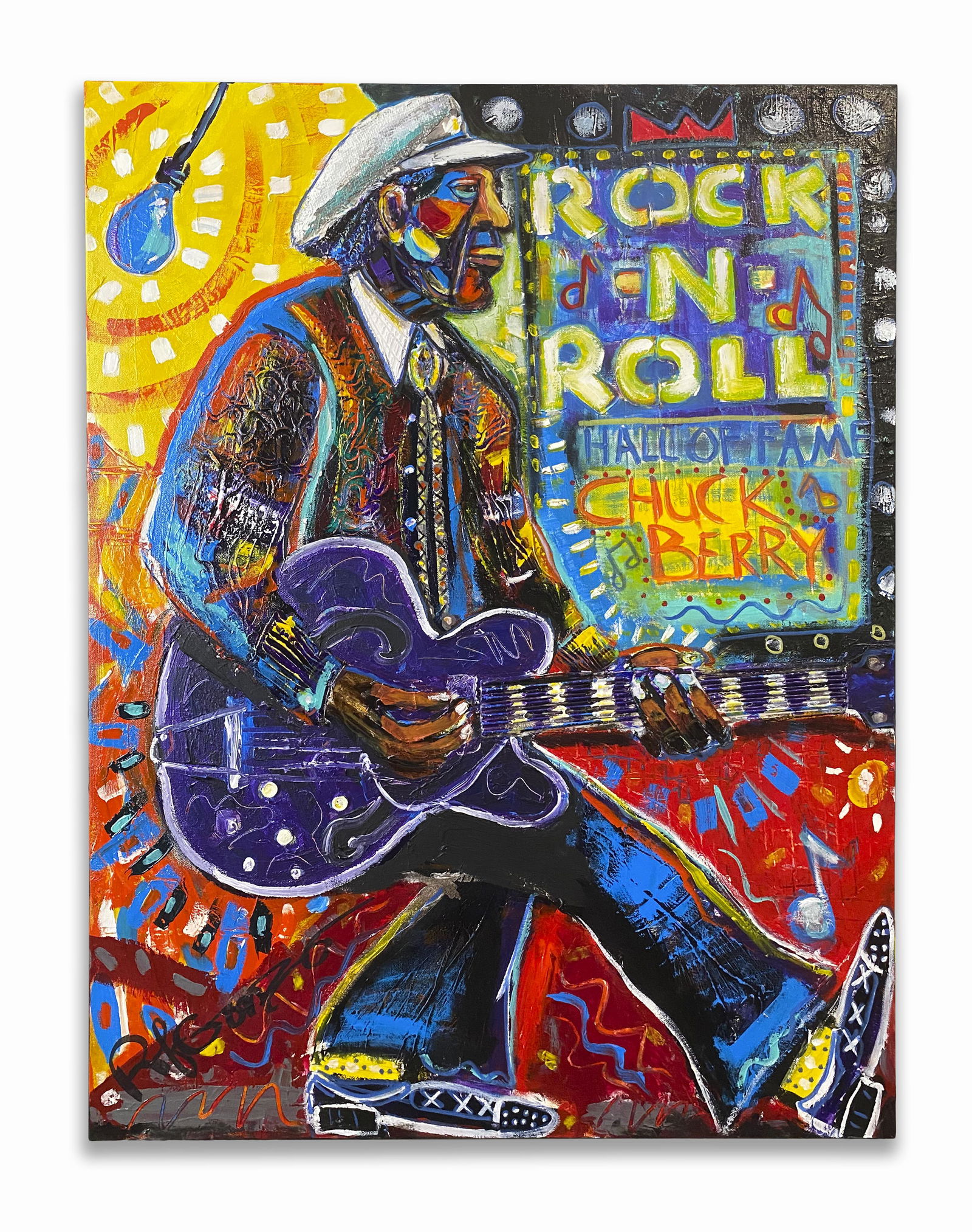 Tribute to Chuck  Berry, Painting by Rob Gonzo (1 of 4)