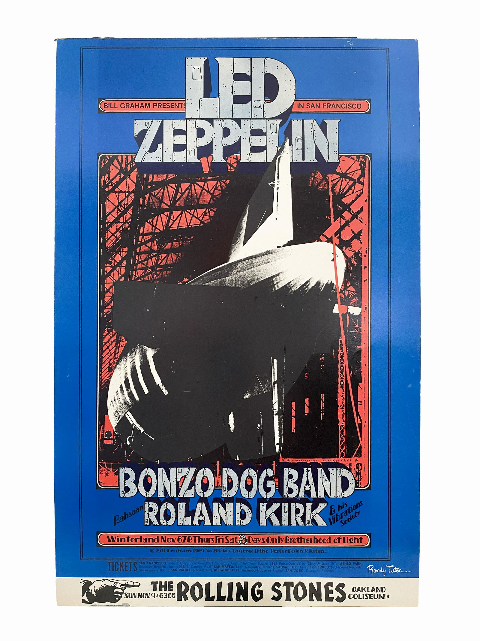 Led Zeppelin Poster, Signed by Artist (1 of 4)