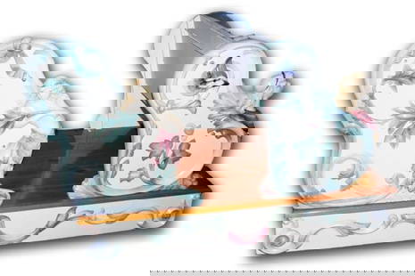 Carousel Two-Seat Chariot, Gustav Dentzel: Gustav Dentzel. American, Philadelphia Style. This beautiful pair of chariot seats are attached to a single base. The combined "young lady" and "blue jay" motifs were a memorable part of the 1903