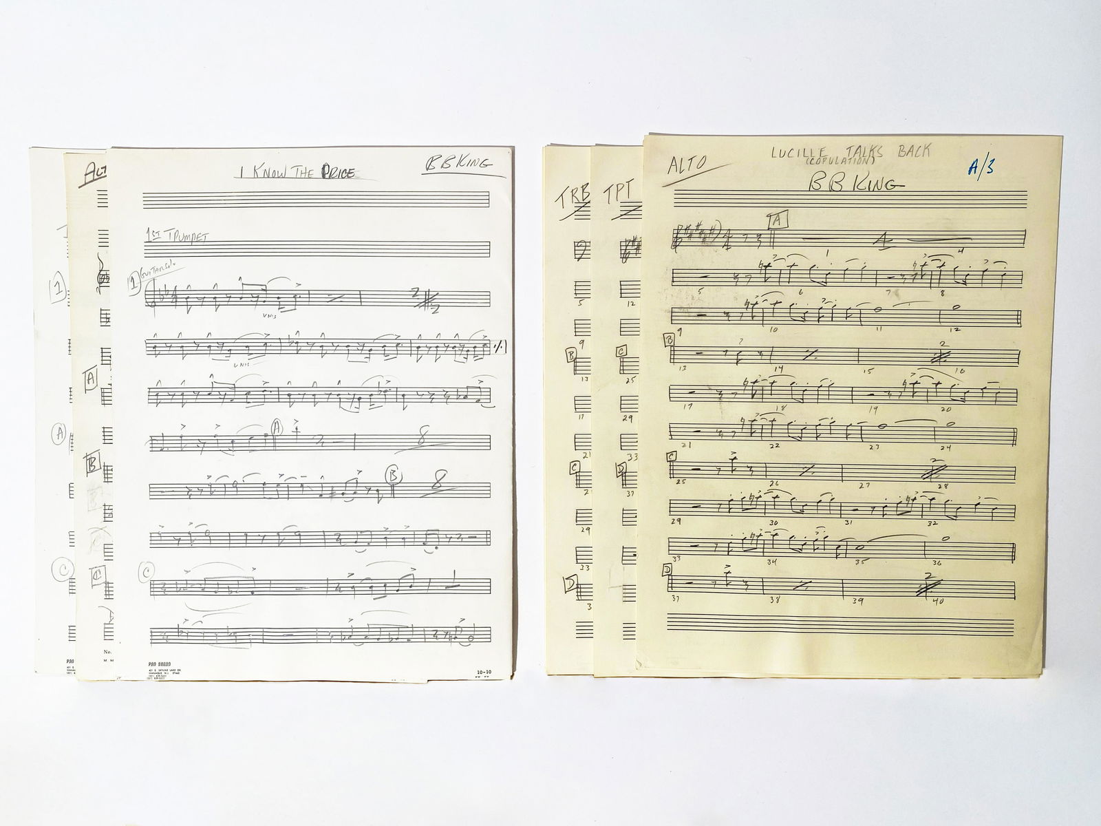B.B. King - Two Music Manuscripts (1 of 1)