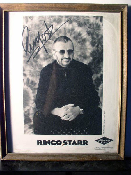 Ringo Starr: Ringo Starr. 8X10'' B/W image. Image Autographed