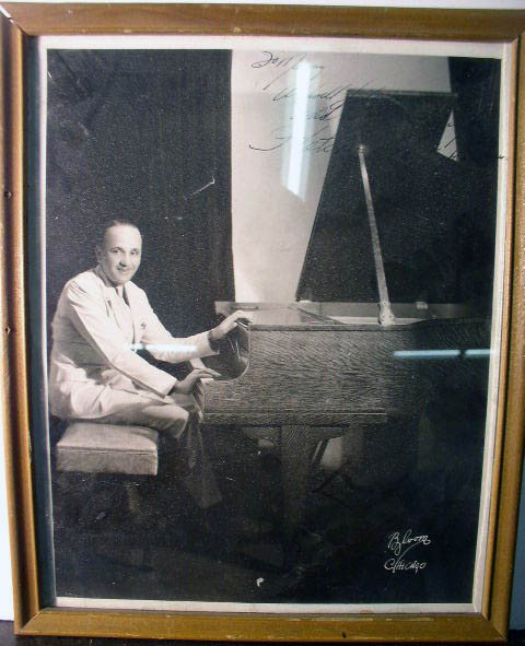 Two Fletcher Henderson, Lucky Millinder, Larry Cl: Seven images of Fletcher Henderson, Lucky Millinder, Larry Clinton, Benny Snyder, Doc Chetum, Claude Hopkins. 8X10'' B/W images. Autographs addressed "To Manny's"