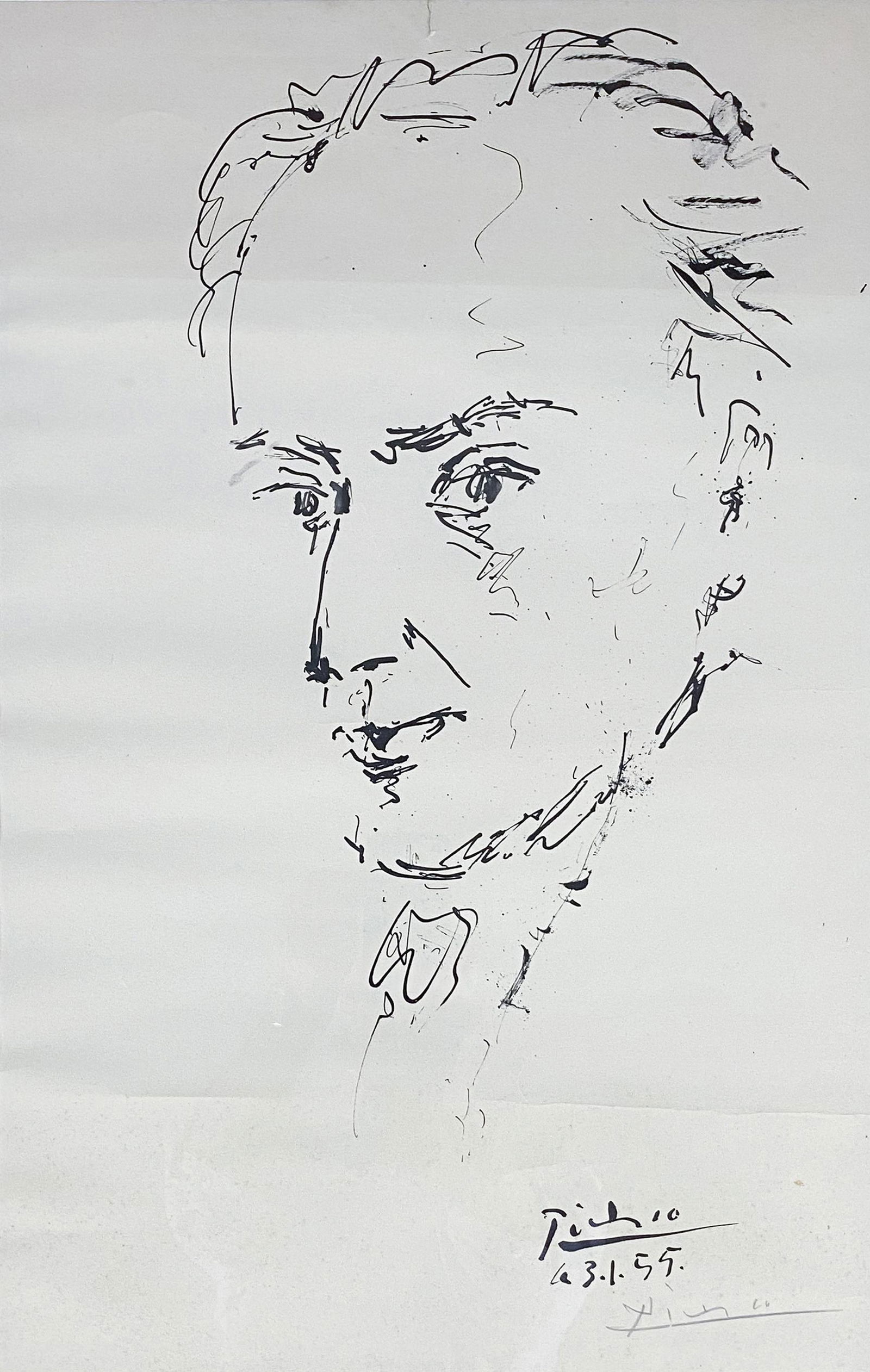Pablo Picasso Hand-Signed Lithograph “Antonio Machado” (1 of 4)