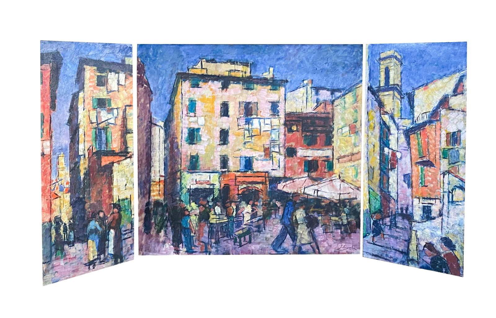 Alfred Salvignol Painting, “Pl Charles-Felix, Nice” (1 of 4)