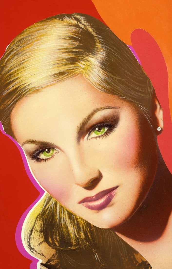 Interview Mag Cover Art, Tatum O’Neal: Original artwork created for the cover of Andy Warhol’s Interview Magazine by noted artist, Richard Bernstein. Richard Bernstein “Tatum O’Neal,” 1980 Airbrush, gouache, pencil, and collage