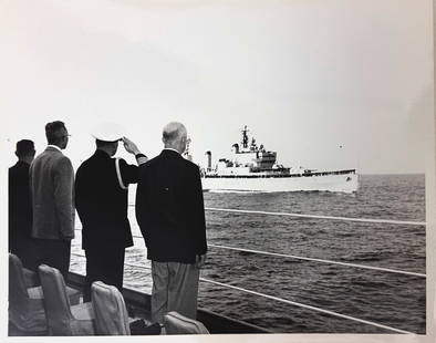 President Dwight Eisenhower Photographs: 19 (nineteen) original photographic prints - 17 black & white, 2 color - stamped with a file number and with dates ranging from 1959 - 1961. In 8 of the prints, President Eisenhower can be seen.