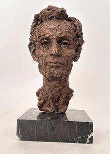 Abraham Lincoln, Bust by Robert Berks: Sculptural bust of President Abraham Lincoln by Robert Berks, 1922 - 2011. 12.5” high; 14.5” with base For half a century, sculptor, industrial designer, and true Renaissance man Robert