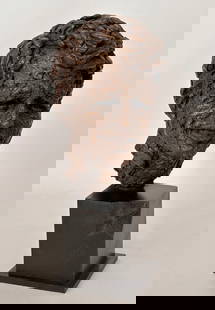 Robert Kennedy Bust by Robert Berks: Sculptural bust of Robert Kennedy by Robert Berks, 1922 - 2011. 10” high; 15” with base Please note: Clearly seen next to President Biden at his November 13, 2024 meeting in the White